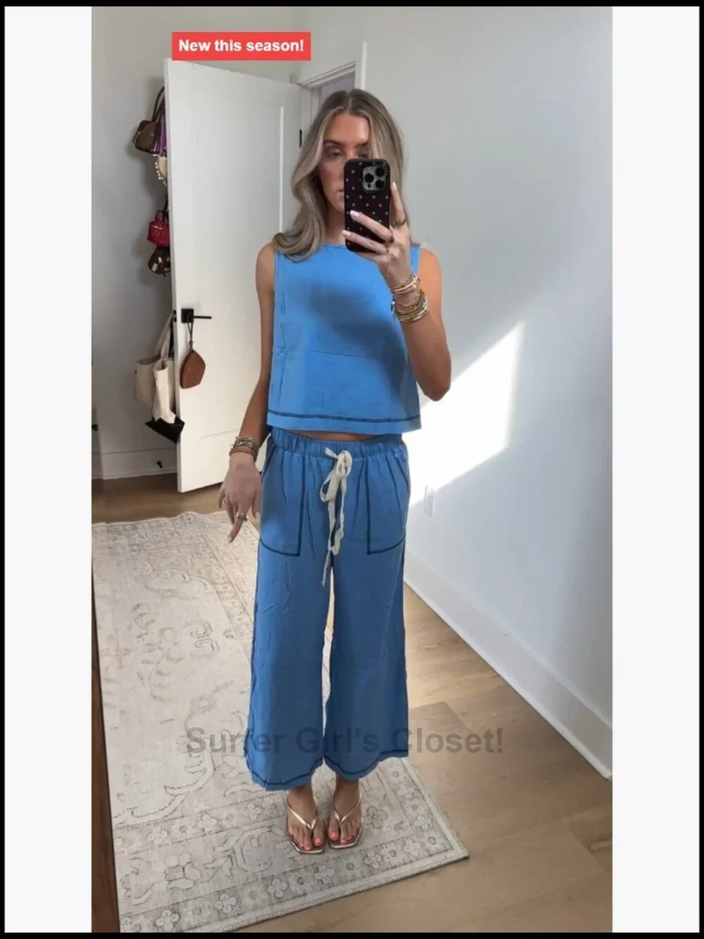 Women's 2 Piece Tank Top Wide Leg Pants Set Lounge Travel Outfit